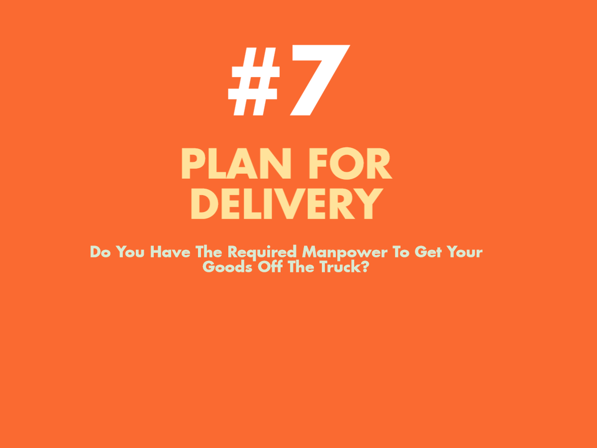 Plan for delivery