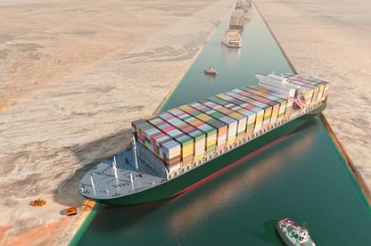 Sea freight containership on river for blog Hidden Costs Of Shipping From China To The UK