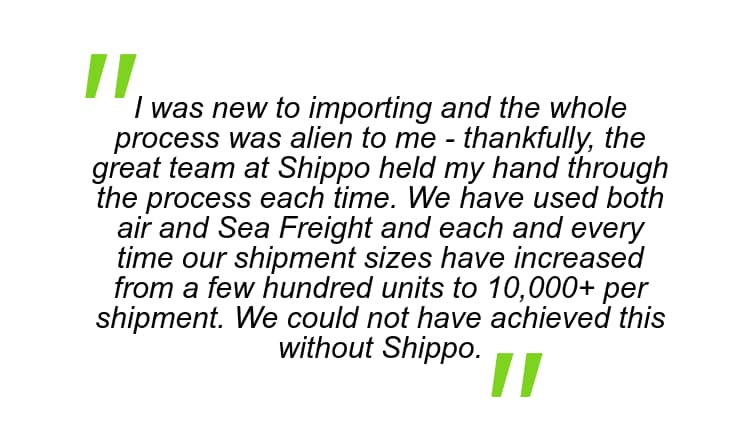 a quote from helen on importing to amazon with shippo