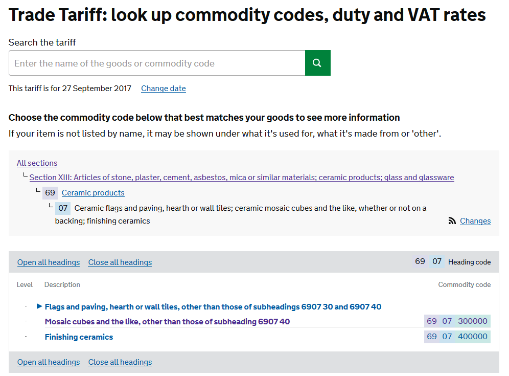 looking up duty to on the trade tariff website for blog by Shippo on What Is Anti Dumping Duty. 
